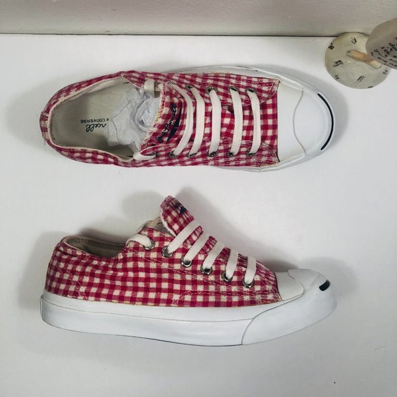 Converse Jack Purcell Gingham Print Sneakers, size 6.5 - Picture 2 of 8